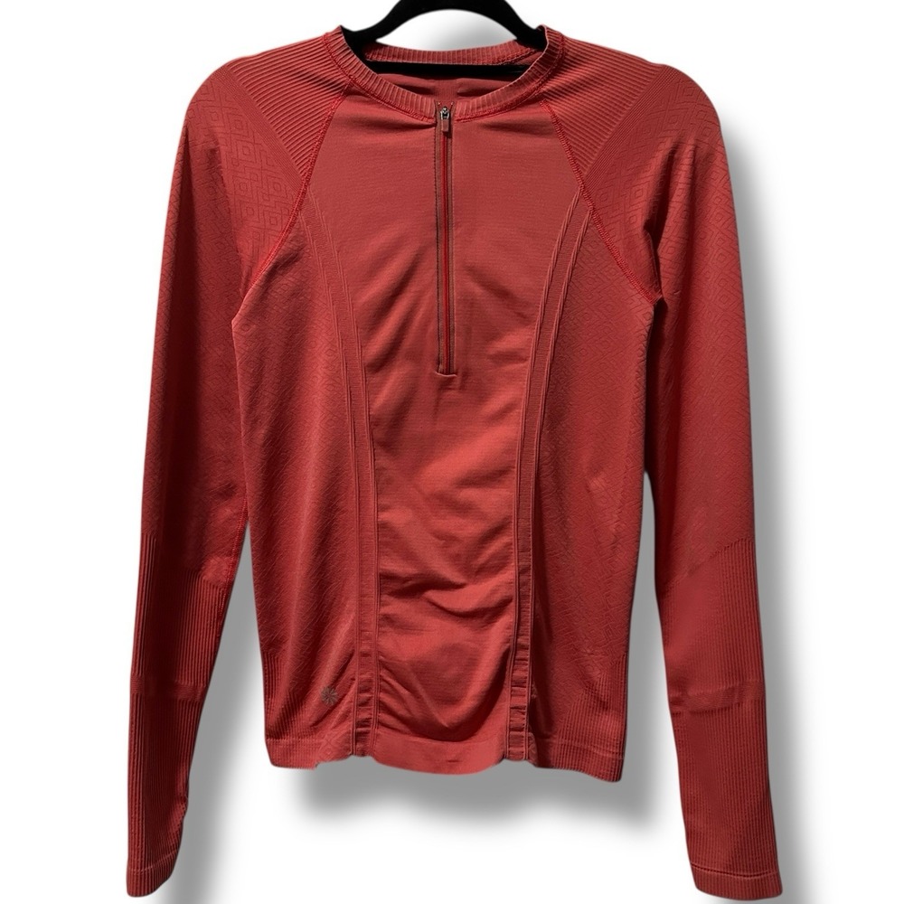 Athleta Red Long Sleeve Top